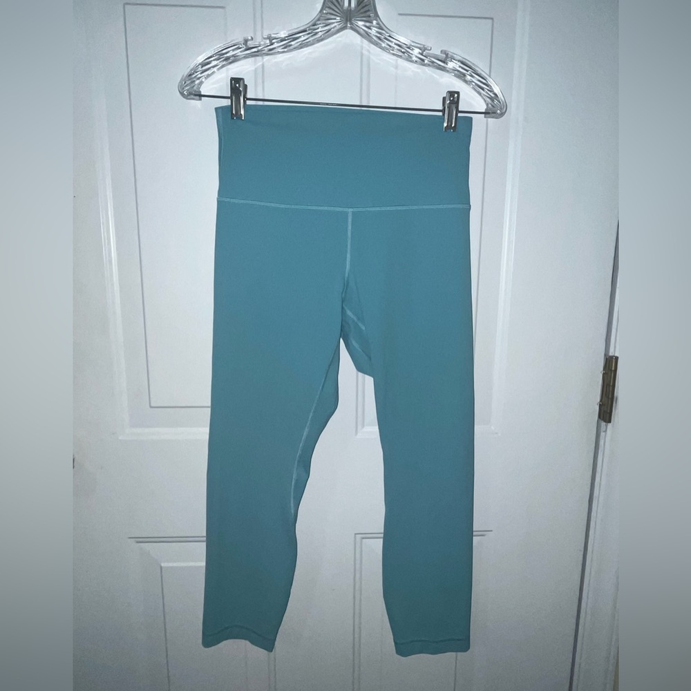 🍋 LIKE NEW Lululemon Align High-Rise Lined Crop 23" - Tidal Teal - Sz 8